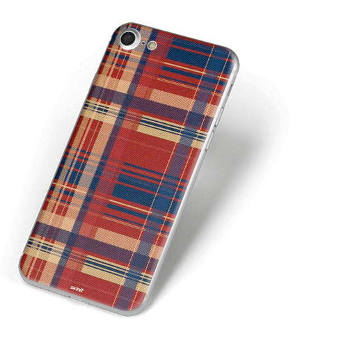 Red and Blue Plaid iPhone 7 Skin