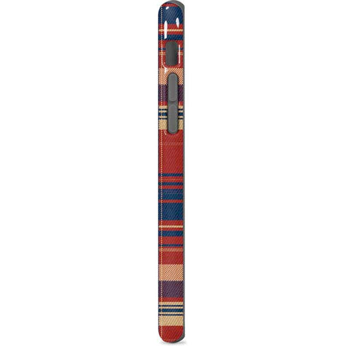 Red and Blue Plaid iPhone 8 Pro Case
