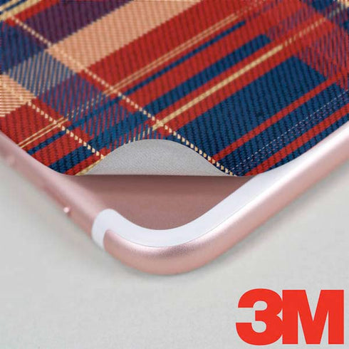 Red and Blue Plaid iPhone 8 Skin