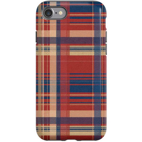 Red and Blue Plaid iPhone SE (2nd & 3rd Gen) Pro Case