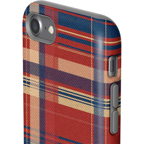 Red and Blue Plaid iPhone SE (2nd & 3rd Gen) Pro Case