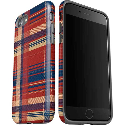 Red and Blue Plaid iPhone SE (2nd & 3rd Gen) Pro Case