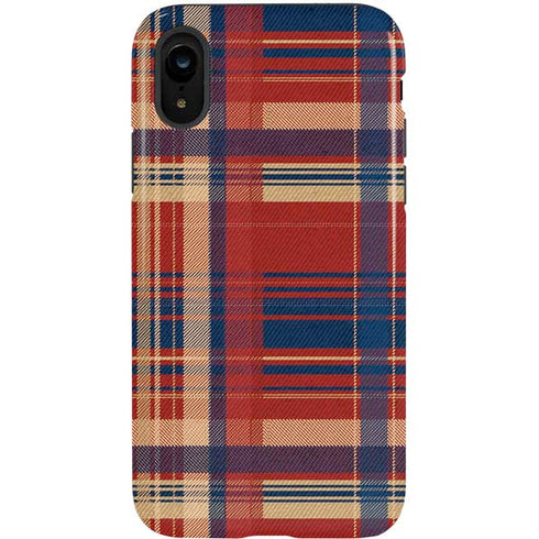 Red and Blue Plaid iPhone XR Pro Case