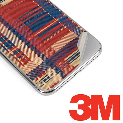 Red and Blue Plaid iPhone XS Max Skin