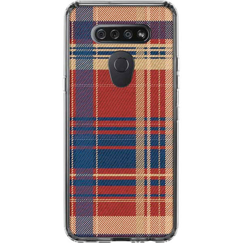 Red and Blue Plaid LG K51/Q51 Clear Case