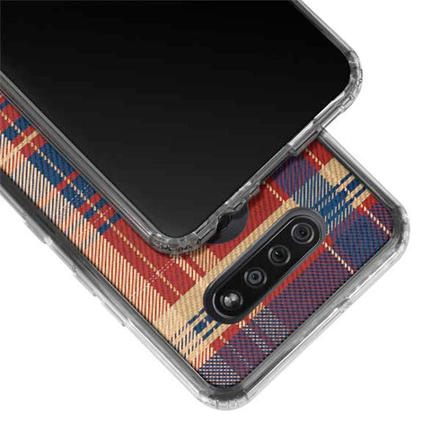 Red and Blue Plaid LG K51/Q51 Clear Case