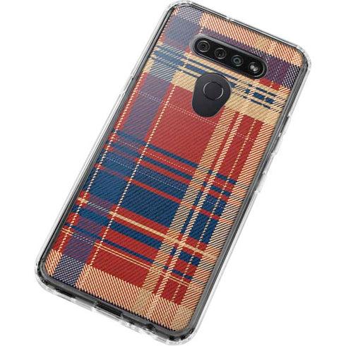 Red and Blue Plaid LG K51/Q51 Clear Case
