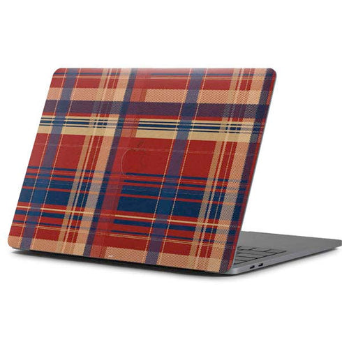 Red and Blue Plaid Apple MacBook Pro 13-inch Skin