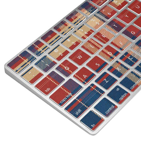 Red and Blue Plaid Magic Keyboard Skin