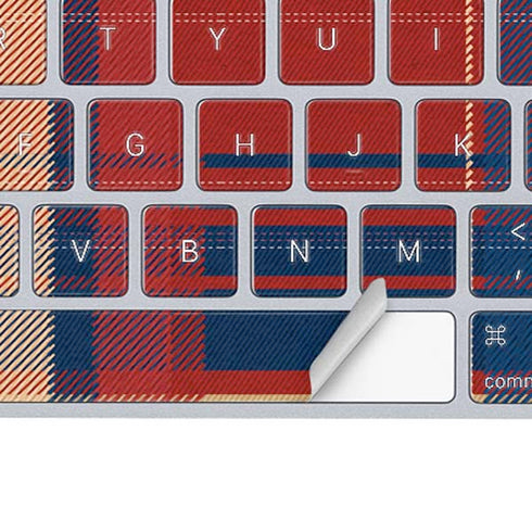 Red and Blue Plaid Magic Keyboard Skin