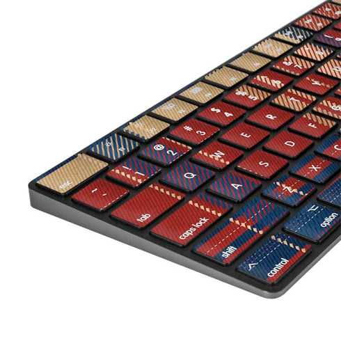 Red and Blue Plaid Magic Keyboard with Numeric Keypad Skin