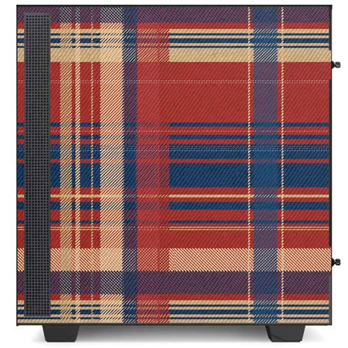 Red and Blue Plaid NZXT H510 Compact ATX Mid-Tower Case Skin