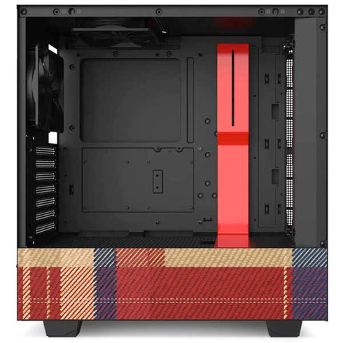 Red and Blue Plaid NZXT H510 Compact ATX Mid-Tower Case Skin