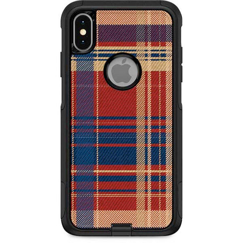 Red and Blue Plaid Otterbox Commuter iPhone Skin
