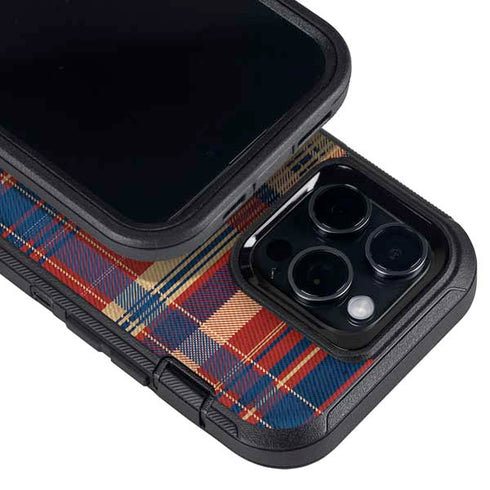 Red and Blue Plaid Otterbox Defender iPhone Skin