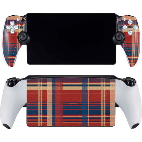 Red and Blue Plaid PlayStation Portal Remote Player Skin