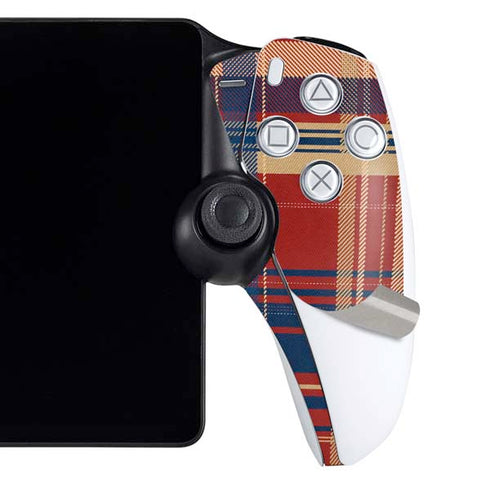 Red and Blue Plaid PlayStation Portal Remote Player Skin