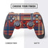 Red and Blue Plaid PS4 Controller Skin