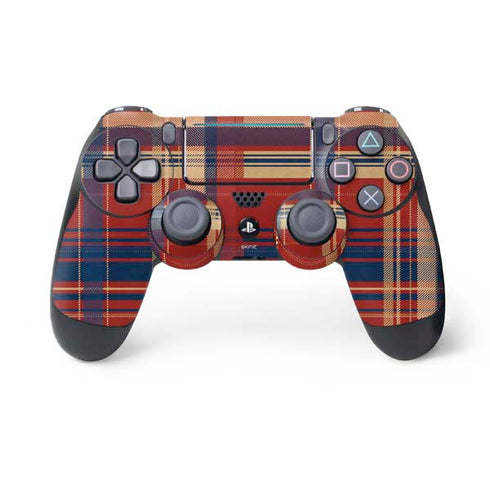 Red and Blue Plaid PS4 Pro/Slim Controller Skin