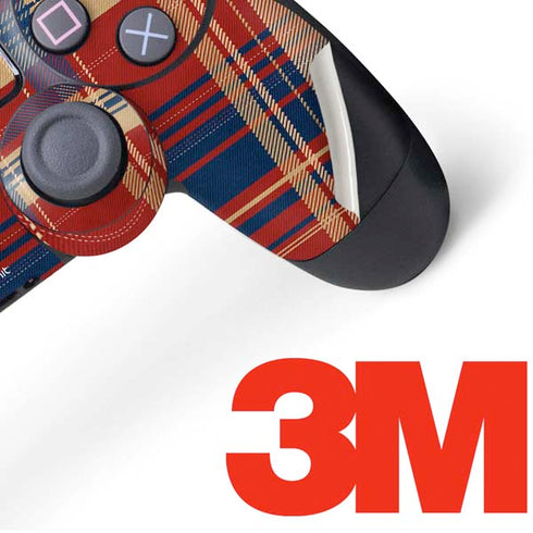 Red and Blue Plaid PS4 Pro/Slim Controller Skin