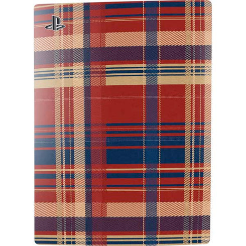 Red and Blue Plaid PS5 Digital Edition Bundle Skin