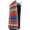 Red and Blue Plaid PS5 Digital Edition Console Skin