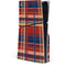 Red and Blue Plaid PS5 Slim Disk Console Skin