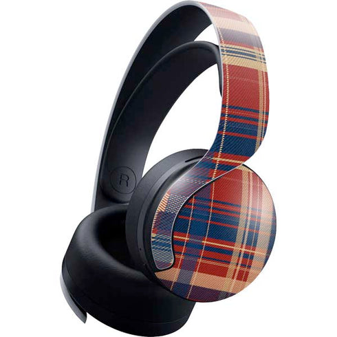 Red and Blue Plaid PULSE 3D Wireless Headset for PS5 Skin