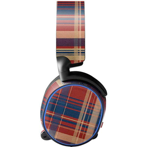 Red and Blue Plaid SteelSeries Arctis 3 Skin