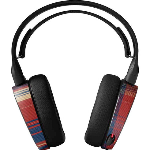 Red and Blue Plaid SteelSeries Arctis 3 Skin