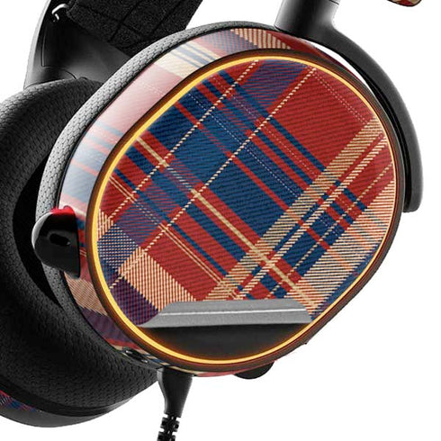 Red and Blue Plaid SteelSeries Arctis 5 Skin