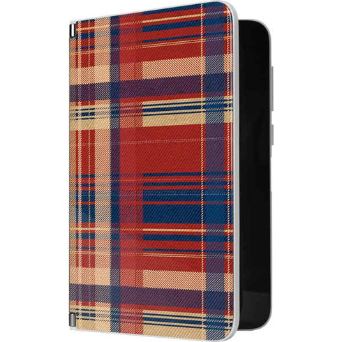 Red and Blue Plaid Surface Duo Skin