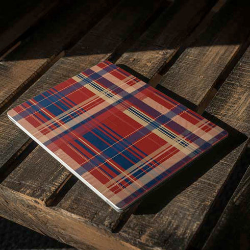 Red and Blue Plaid Surface Laptop 2 Skin