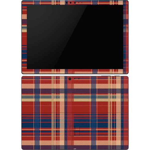 Red and Blue Plaid Surface Pro 6 Skin