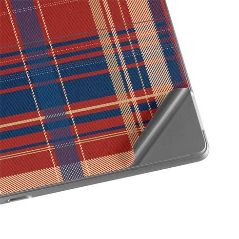 Red and Blue Plaid Surface Pro 8 Skin