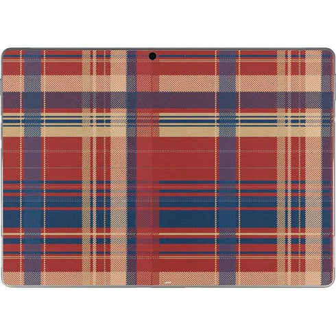 Red and Blue Plaid Surface Pro 9 Skin
