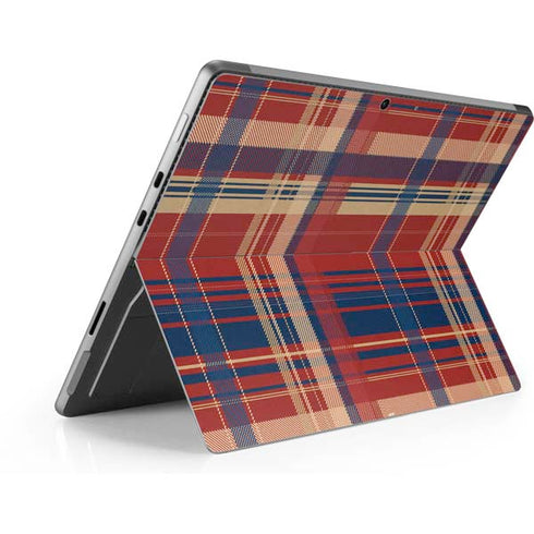 Red and Blue Plaid Surface Pro 9 Skin