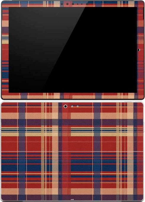 Red and Blue Plaid Surface Pro (2017) Skin