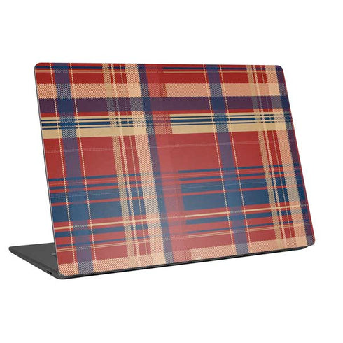 Red and Blue Plaid Universal Laptop 13in (10.6 x 7.6in) Skin