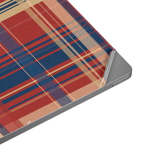 Red and Blue Plaid Universal Laptop 16.6in (13.4 x 9.7in) Skin