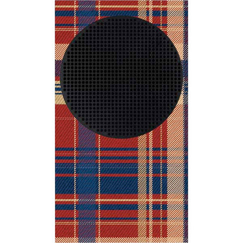 Red and Blue Plaid Xbox Series S Console Skin
