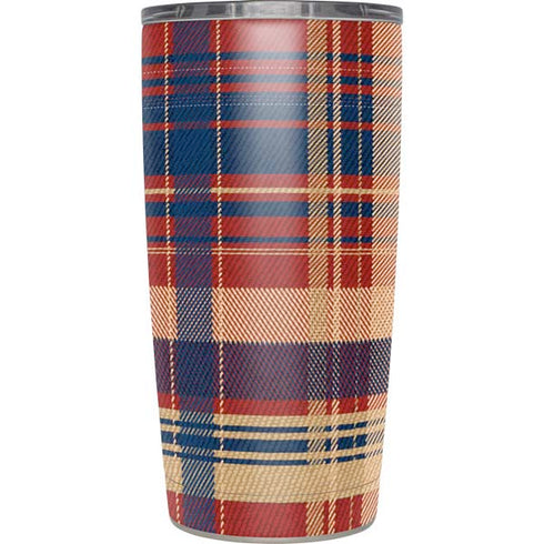 Red and Blue Plaid Yeti 20oz Tumbler Skin