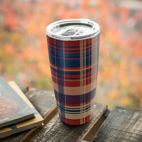 Red and Blue Plaid Yeti 20oz Tumbler Skin