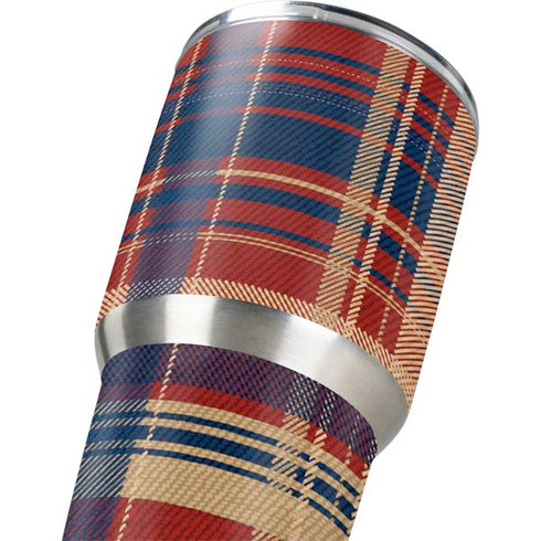 Red and Blue Plaid Yeti 30oz Rambler Tumbler Skin