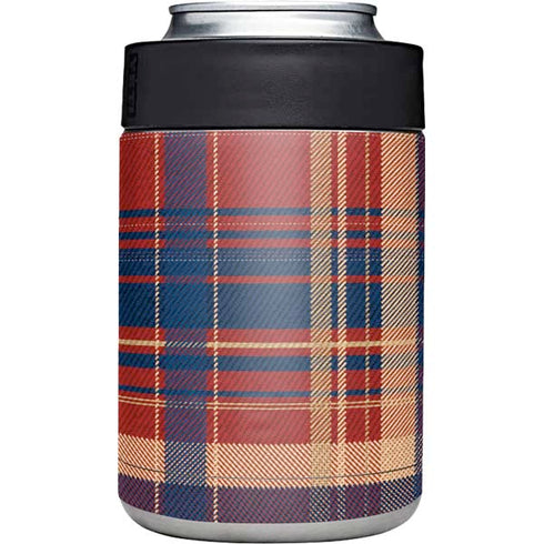 Red and Blue Plaid Yeti Colster Can Insulator Skin