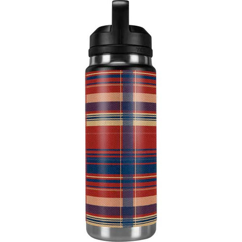 Red and Blue Plaid YETI Rambler 26oz Bottle Skin