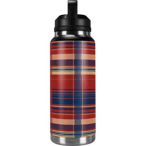 Red and Blue Plaid YETI Rambler 36oz Bottle Skin