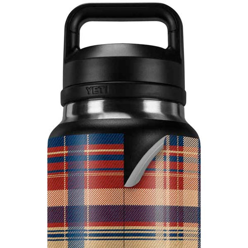 Red and Blue Plaid YETI Rambler 36oz Bottle Skin