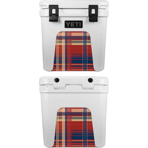 Red and Blue Plaid YETI Roadie 24 Hard Cooler Skin
