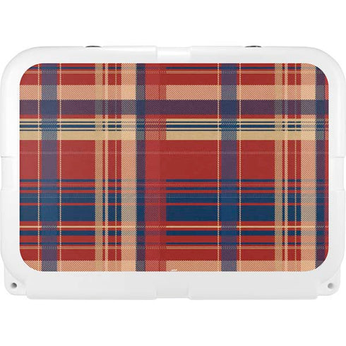Red and Blue Plaid YETI Tundra 35 Hard Cooler Skin